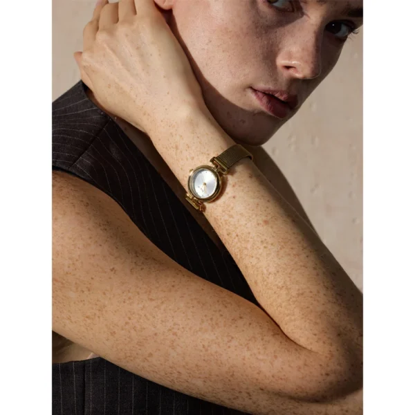 Yhpup Fashion Stainless Steel Lades' Watch with Japan Movement Waterproof Polished Shiny 18K Gold PVD Plated Jewelry Accessories - Image 5