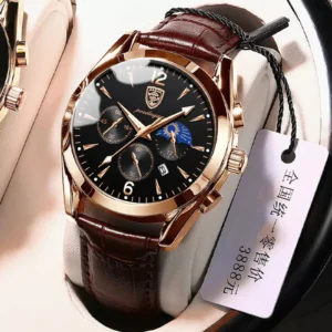 Men Watch Top Brand Luxury Men's Wristwatch Leather Quartz Watches Sports Waterproof Male Clock Relogio Masculino+Box