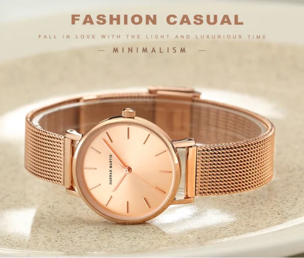 Drop Shipping A++++ Quality Stainless Steel Band Japan Quartz Movement Waterproof Women Full Rose Gold Ladies Luxury Wrist Watch - Image 7