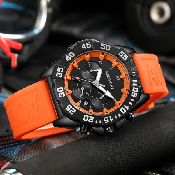 Luxury Men Clock Sport Watch For Men High Quality Waterproof Wrist Watches Chronograph Calendar Luminous Wristwatch reloj hombre - Image 5
