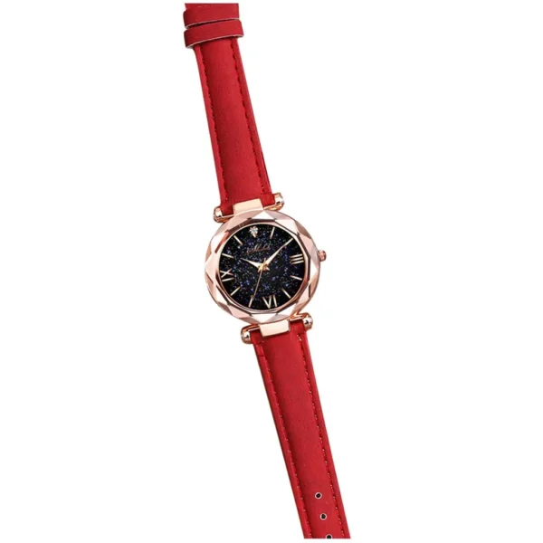 Unisex Stars Little Point Frosted Belt Watch Dotted With Roman Accessories for Women gifts for women Luxury Fashion Dial Design - Image 3