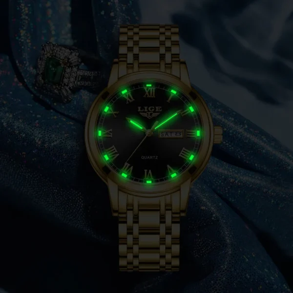 LIGE Fashion Waterproof Watch Women Creative Women's Bracelet Watches Top Brand Luxury Sport Quartz Chronograph Relógio Feminino - Image 3