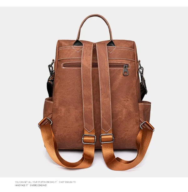 Fashion Designer Travel Women's Backpack Large Capacity Retro Ladies Shoulder Bag Purse Anti-theft Handbags Shoulder Bag - Image 9