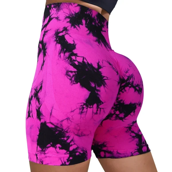 Yoga Shorts for Women Sports Tie Dye Seamless Cycling Running Shorts High Waisted Sports Workout Gym Fitness Shorts S M L XL - Image 7