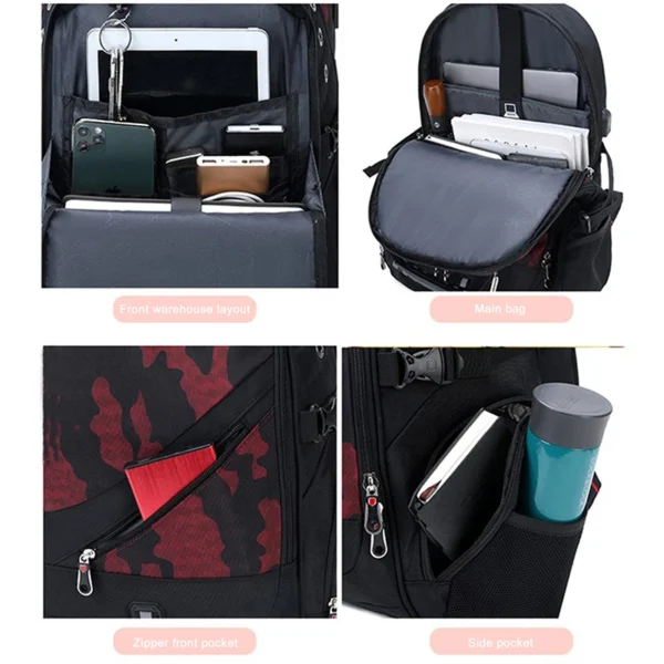 Waterproof Women 17 Inch Laptop Backpack School Bags for Girls USB Charging Bag Fashion Bagpack Men Travel Backpack Male Mochila - Image 5