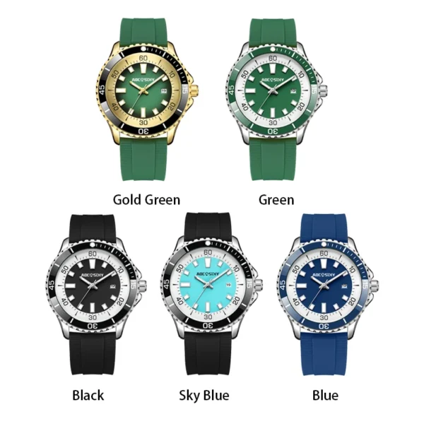 Fashion New Watches for Men Multi Functional Luminous Date Quartz Wrist Watch Man Clock Leisure Sports Waterproof Men's Watch - Image 6