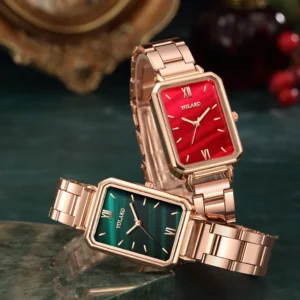 Women's Vintage Multilayer Wristwatch Weave Wrap Leather Bracelet Fashionable Simple Style Quartz Wristwatch Reloj Mujer