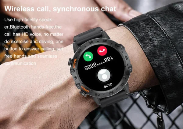 LIGE Smartwtach For Men Bluetooth Calling Waterproof Watches Health Monitoring 400mAh Outdoor Sport Smartwatch Man Reloj Hombre - Image 9