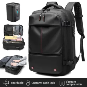 Travel Vacuum Compression Backpack 17 inch Laptop Business Backpack Large Capacity Expanded Backpack With Anti-theft Lock
