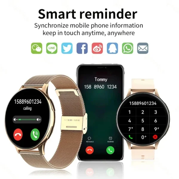 LIGE Women Bluetooth Call Smart Watch HeartRate Blood Pressure Monitoring Smartwatches Waterproof Men Smartwatch For Samsung IOS - Image 2