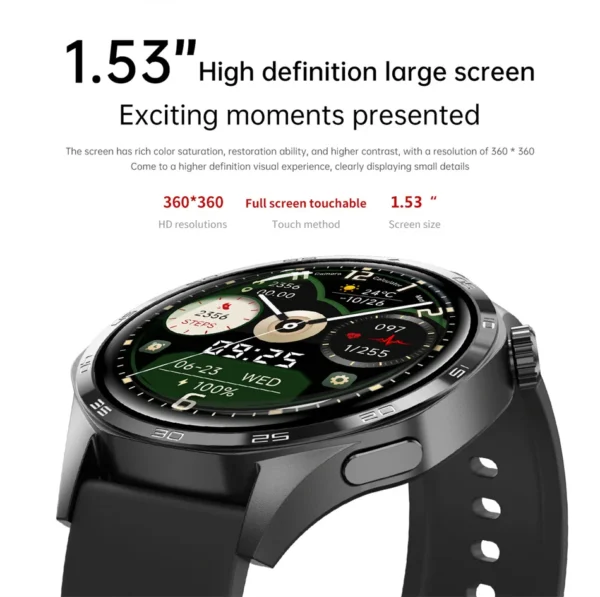 For HUAWEI GT5 Pro GPS NFC Smart Watch Men 360*360 AMOLED Screen Heart rate Bluetooth Call IP67AMOLED Screen Heart rate - Image 7