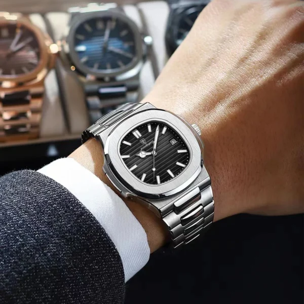 Top Luxury Brand Man Watch Sports Waterproof Luminous Date Men Wristwatch Square Dial Quartz Men's Watches High Quality - Image 5