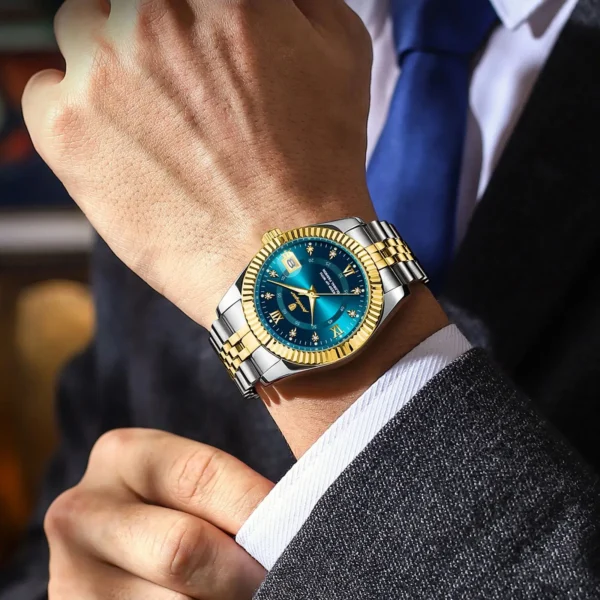 Luxury Sport Wrist Watch For Man Waterproof Luminous Date Men Watch Quartz Stainless Steel Men's Watches Male Reloj+box - Image 5