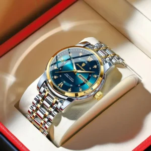 Luxury Watch for Man Elegant Date Week Waterproof Luminous Men Watch Quartz Stainless Steel Sports Men's Watches reloj