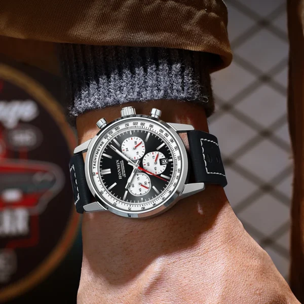 HONMIN Man Luxury Watch High Quality Waterproof Chronograph Luminous Men's Wristwatch Leather Men Quartz Watches Casual Clock - Image 3