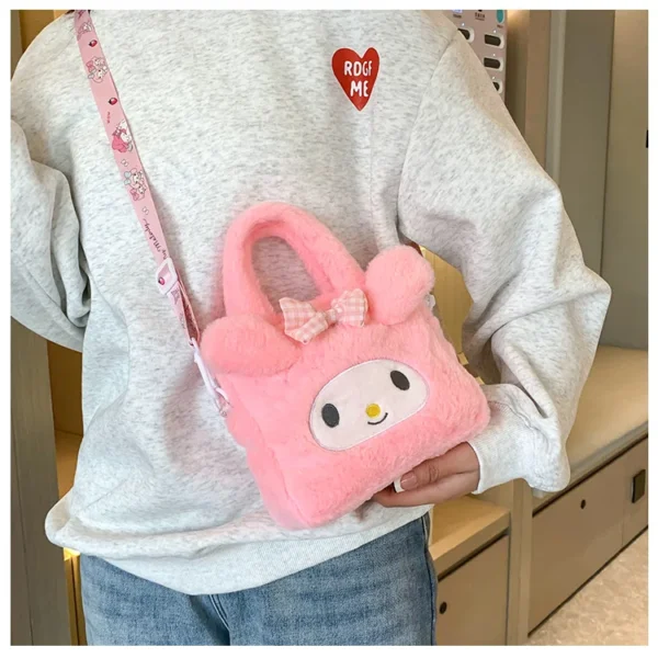 Sanrio Bag Kawaii Kuromi Cinnamoroll My Melody Cartoon Anime Plush Handbag Cosmetic Bag Travel Storage Bag Women Girl Gifts - Image 7