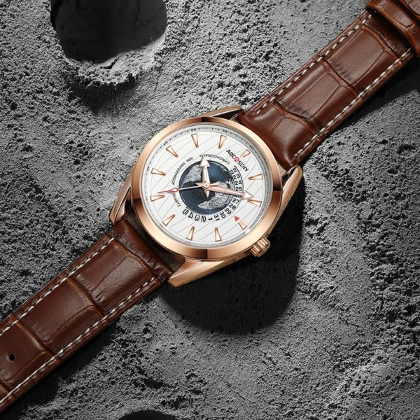 Luxury Mens Watches New Fashion Creative Earth Quartz Wristwatch Leather Sport Watch for Men Clock Relogio Masculino - Image 7