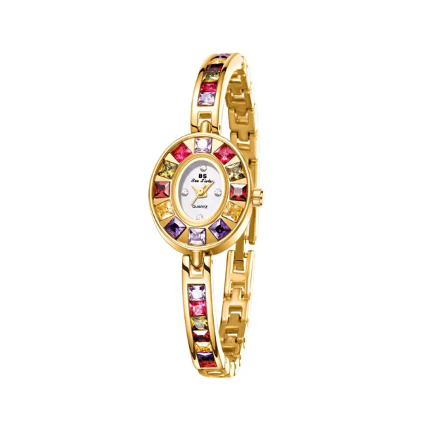 Women's Chain Watch Brand Light Luxury Gold Gradient Rainbow Bracelet Waterproof Ladies Fashion Quartz clock Watches Gift