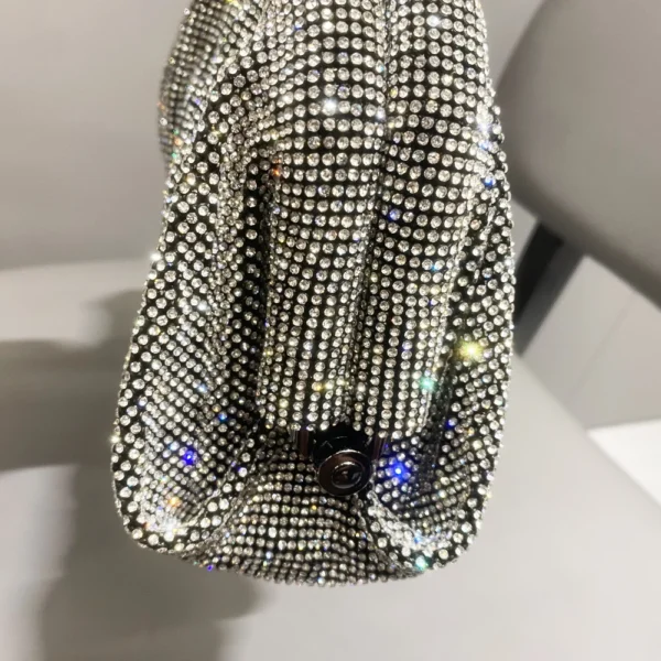 Shiny Rhinestones Handmade Evening Clutch Bags New Folds Purses and Handbags Luxury Designer Wedding Party High Quality - Image 7