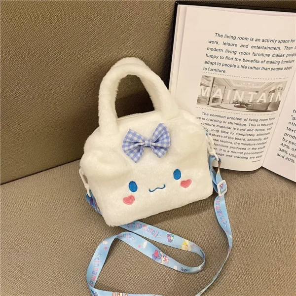 Sanrio Bag Kawaii Kuromi Cinnamoroll My Melody Cartoon Anime Plush Handbag Cosmetic Bag Travel Storage Bag Women Girl Gifts - Image 3