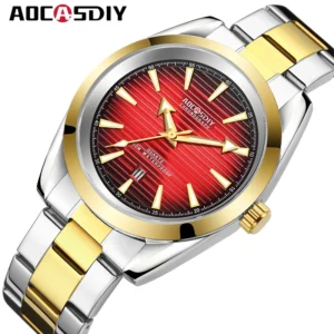 Mens Watches Stainless Steel Belt Quartz Wrist Watch Man Business Watch Calendar Date Luminous Male Casual Bracelet Clock