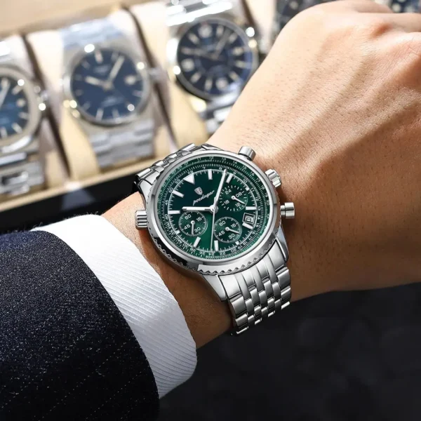 Top Luxury Men Watches Luminous Date Waterproof Chronograph Quartz Man Watch Stainless Steel Sport Military Men's Watch - Image 6
