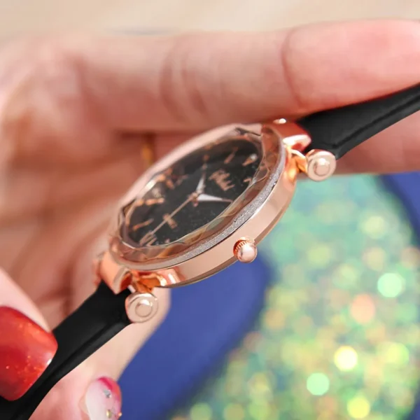 Unisex Stars Little Point Frosted Belt Watch Dotted With Roman Accessories for Women gifts for women Luxury Fashion Dial Design - Image 6