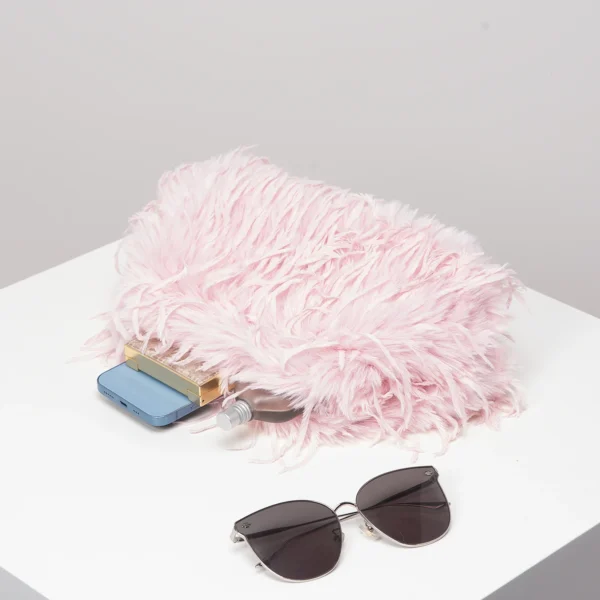 Dopamine-style clip bag, Y2K plush clutch bag, candy-colored women's purse, dinner dress clutch - Image 2