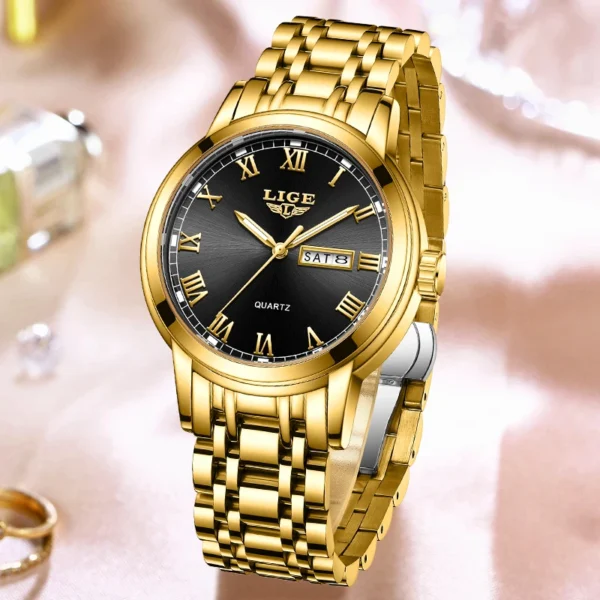 LIGE Fashion Waterproof Watch Women Creative Women's Bracelet Watches Top Brand Luxury Sport Quartz Chronograph Relógio Feminino - Image 2