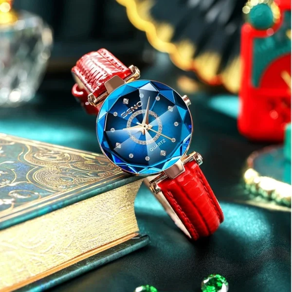 SENO Ocean Star Women Crystal Watch 2025 Top Brand Luxury Rose Gold Women Bracelet Watch For Ladies Wrist Watch Relogio Feminino - Image 6