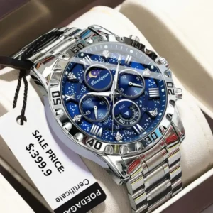 Top Luxury Man Wristwatch Waterproof Luminous Chronograph Men's Quartz Watch Stainless Steel Casual Sports Men Watches