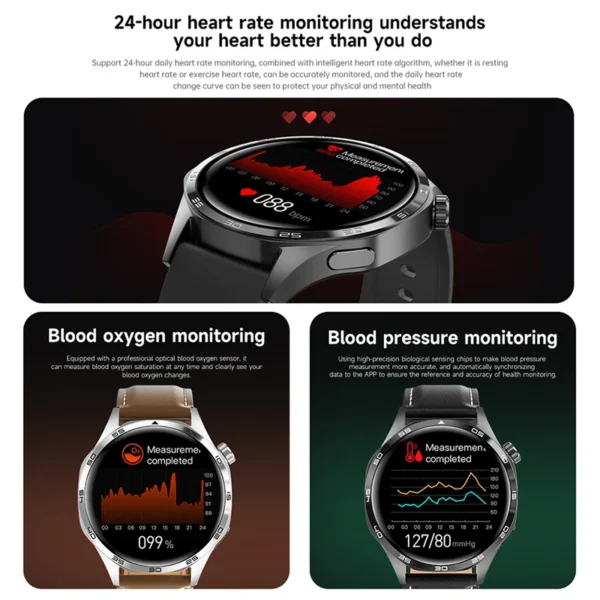 For HUAWEI GT5 Pro GPS NFC Smart Watch Men 360*360 AMOLED Screen Heart rate Bluetooth Call IP67AMOLED Screen Heart rate - Image 4