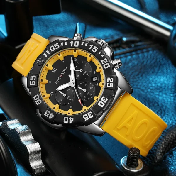 Luxury Men Clock Sport Watch For Men High Quality Waterproof Wrist Watches Chronograph Calendar Luminous Wristwatch reloj hombre - Image 3