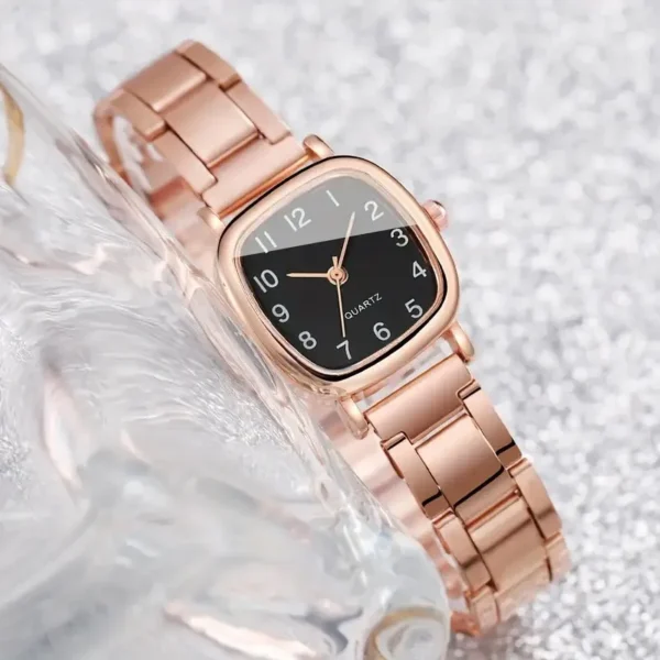 Stainless Steel Belt Watch Women's Watches Quartz Wristwatch for Women Bracelet Fashion Jewelry Italian Charm Link Watch - Image 3