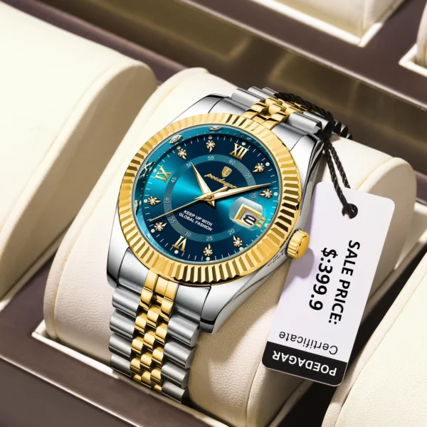 Luxury Sport Wrist Watch For Man Waterproof Luminous Date Men Watch Quartz Stainless Steel Men's Watches Male Reloj+box - Image 2