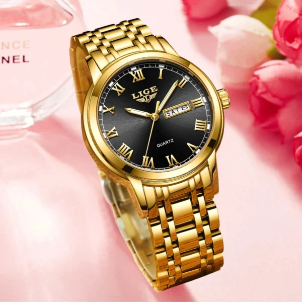 LIGE Fashion Waterproof Watch Women Creative Women's Bracelet Watches Top Brand Luxury Sport Quartz Chronograph Relógio Feminino - Image 4