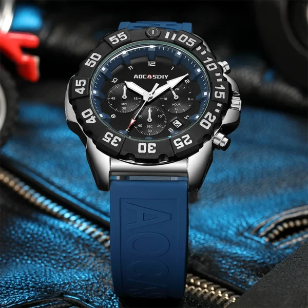 Luxury Men Clock Sport Watch For Men High Quality Waterproof Wrist Watches Chronograph Calendar Luminous Wristwatch reloj hombre - Image 4