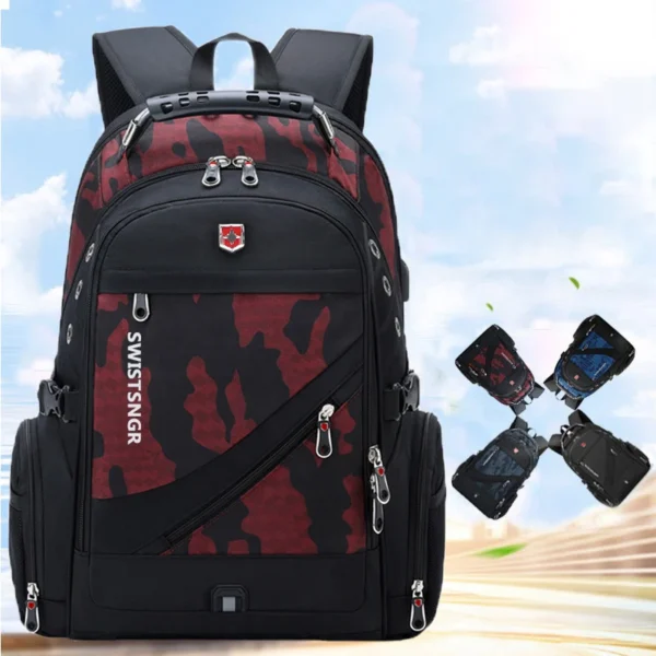 Waterproof Women 17 Inch Laptop Backpack School Bags for Girls USB Charging Bag Fashion Bagpack Men Travel Backpack Male Mochila