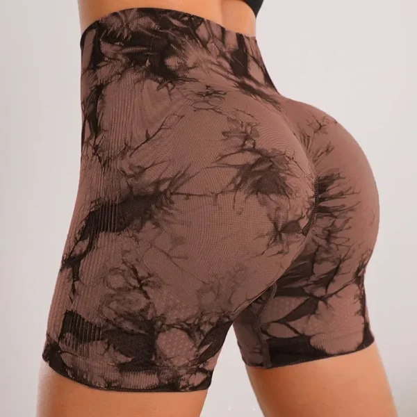 Yoga Shorts for Women Sports Tie Dye Seamless Cycling Running Shorts High Waisted Sports Workout Gym Fitness Shorts S M L XL - Image 6