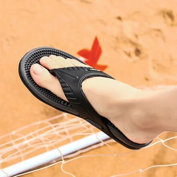 Massage Flip Flops for Men Summer Breathable Beach Shoes Sandals Men Luxury Flip Flops Breathable Plus Big Size Men Slippers 46 - Image 4