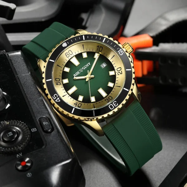 Fashion New Watches for Men Multi Functional Luminous Date Quartz Wrist Watch Man Clock Leisure Sports Waterproof Men's Watch - Image 2