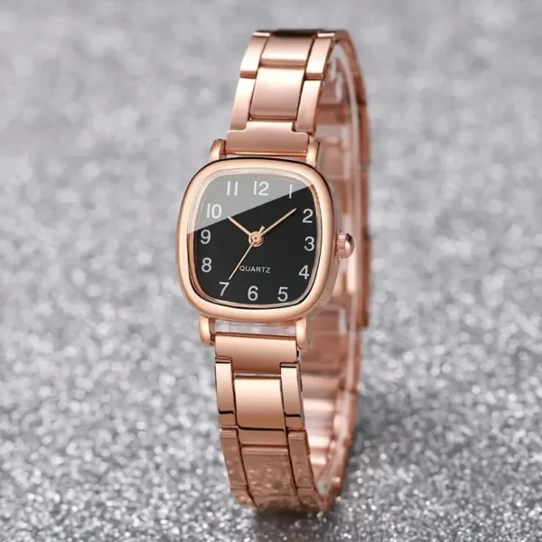 Stainless Steel Belt Watch Women's Watches Quartz Wristwatch for Women Bracelet Fashion Jewelry Italian Charm Link Watch - Image 4