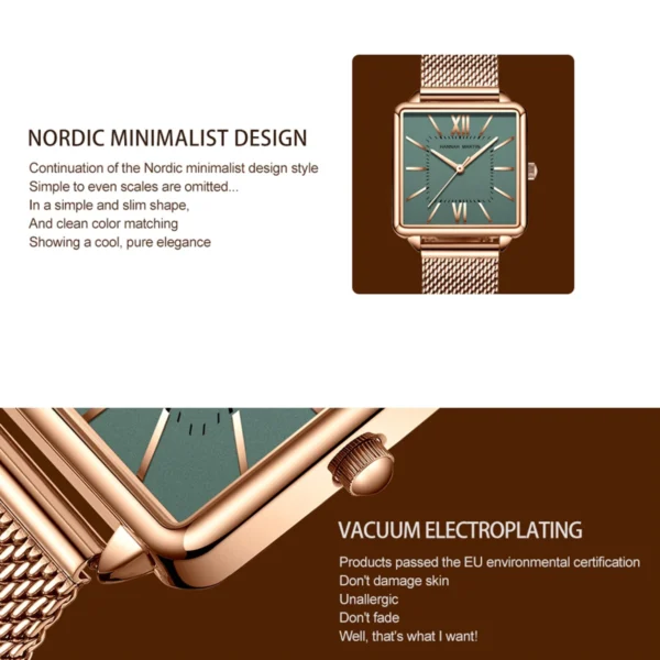 Top Brand Japanese Quartz Movement Wrist Watch 3ATM Waterproof Fashion Original Stainless Steel Mesh Women Watches Dropshipping - Image 3