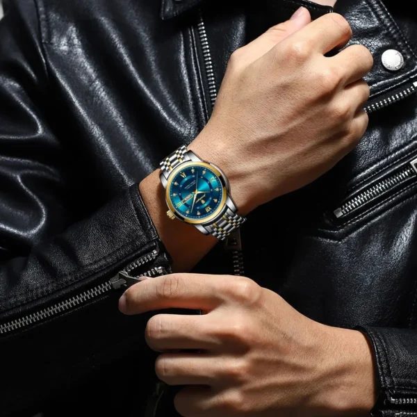 Luxury Watch for Man Elegant Date Week Waterproof Luminous Men Watch Quartz Stainless Steel Sports Men's Watches reloj - Image 4
