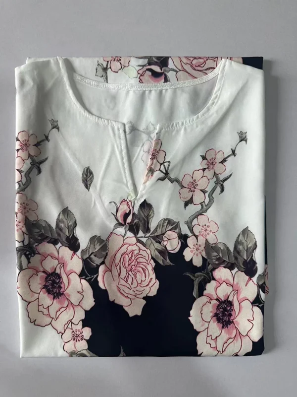 2025 European and American Cross Border Women's New Dress V-neck Sleeveless Sexy Printed Large Hem Foreign Trade Dress - Image 3