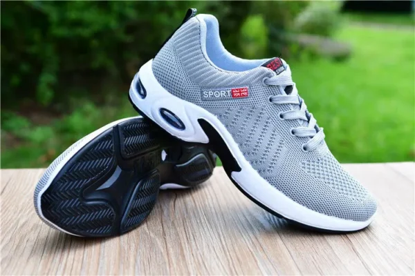 Vulcanized Shoes Male Sneakers 2023 Fashion Summer Air Mesh Breathable Wedges Sneakers For Men Plus Size - Image 6