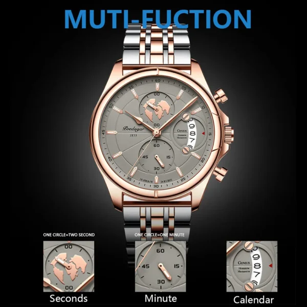 Top Luxury Brand Casual Men Watch Chronograph Waterproof Date Full Steel Quartz Men's Watch Business Relogio Masculino - Image 4