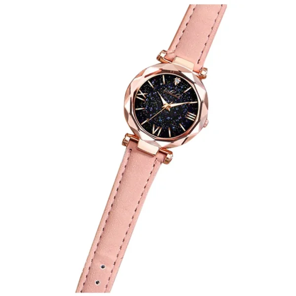 Unisex Stars Little Point Frosted Belt Watch Dotted With Roman Accessories for Women gifts for women Luxury Fashion Dial Design - Image 4