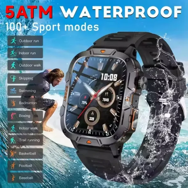 2025 New For Xiaomi Military Grade Smart Watch Men 1.96" AMOLED 5ATM Waterproof Sports FitnessTracker BT Call Smartwatches Women - Image 6