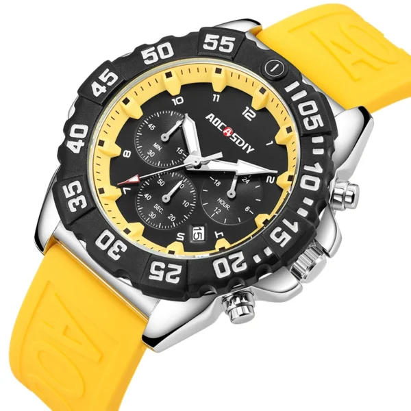 Luxury Men Clock Sport Watch For Men High Quality Waterproof Wrist Watches Chronograph Calendar Luminous Wristwatch reloj hombre - Image 2